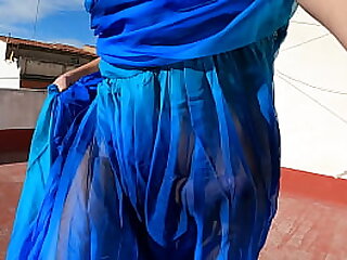 Sissy goddess in sheer dress exercises her gorgeous cock and ass and edge &lbrack;4K 240 FPS