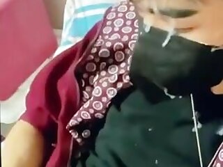 Latin teen, accidental self facial cum explosion