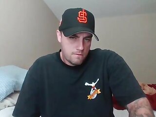 He wears sexy underwear and shows off his big uncut cock