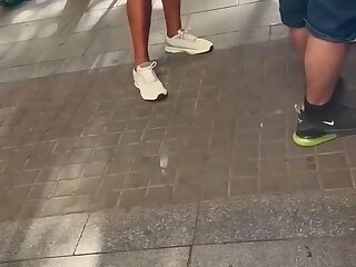 Escort Flops out dick in public