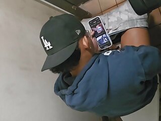 Spying co-worker in stall