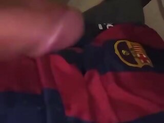 Cute latino teen jerks his cute cock and cums