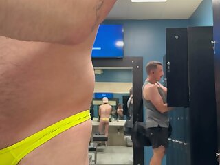 Told to change in the locker room in a thong and make sure someone saw. The best part? The guy was hot as fuck and he looked over more than once