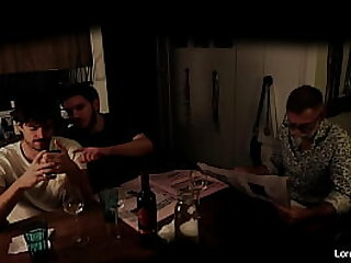 Exhibitionist gay couple in front of real grandpa &lpar;old young&rpar;