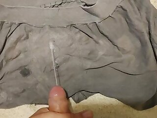 Another watery load from my uncut cock. I was pretty weak after edging for hours, needed to just cum