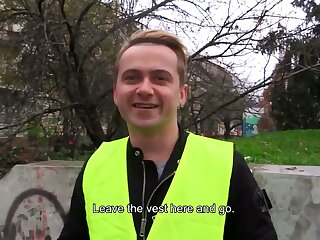 Hard fuck for money amateur young man