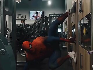 Watch this compilation of spiderman's in their suits having fun.