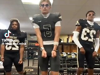 Watch this compilation of some football players in their gear.