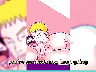 Naruto Sucking Luffy Huge Cock Deepthroat - Intense Gay Blowjob Close Up