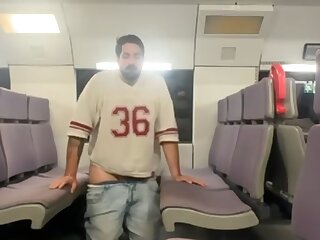Horny guy shows off at train. Wants to exposed.