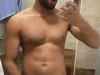 Hot Arab cums and eats it